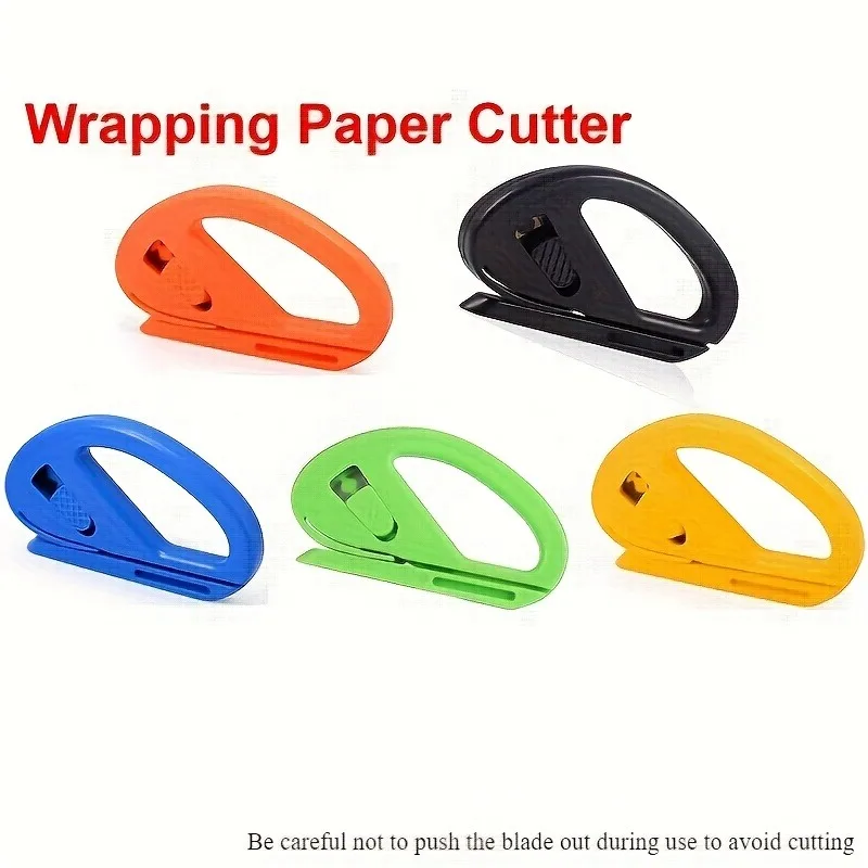 Easy-Glide Wrapping Paper Cutter - Perfect for Christmas & Birthday Gifts, Safe Sliding Trimmer for Kraft Paper Rolls, Best for