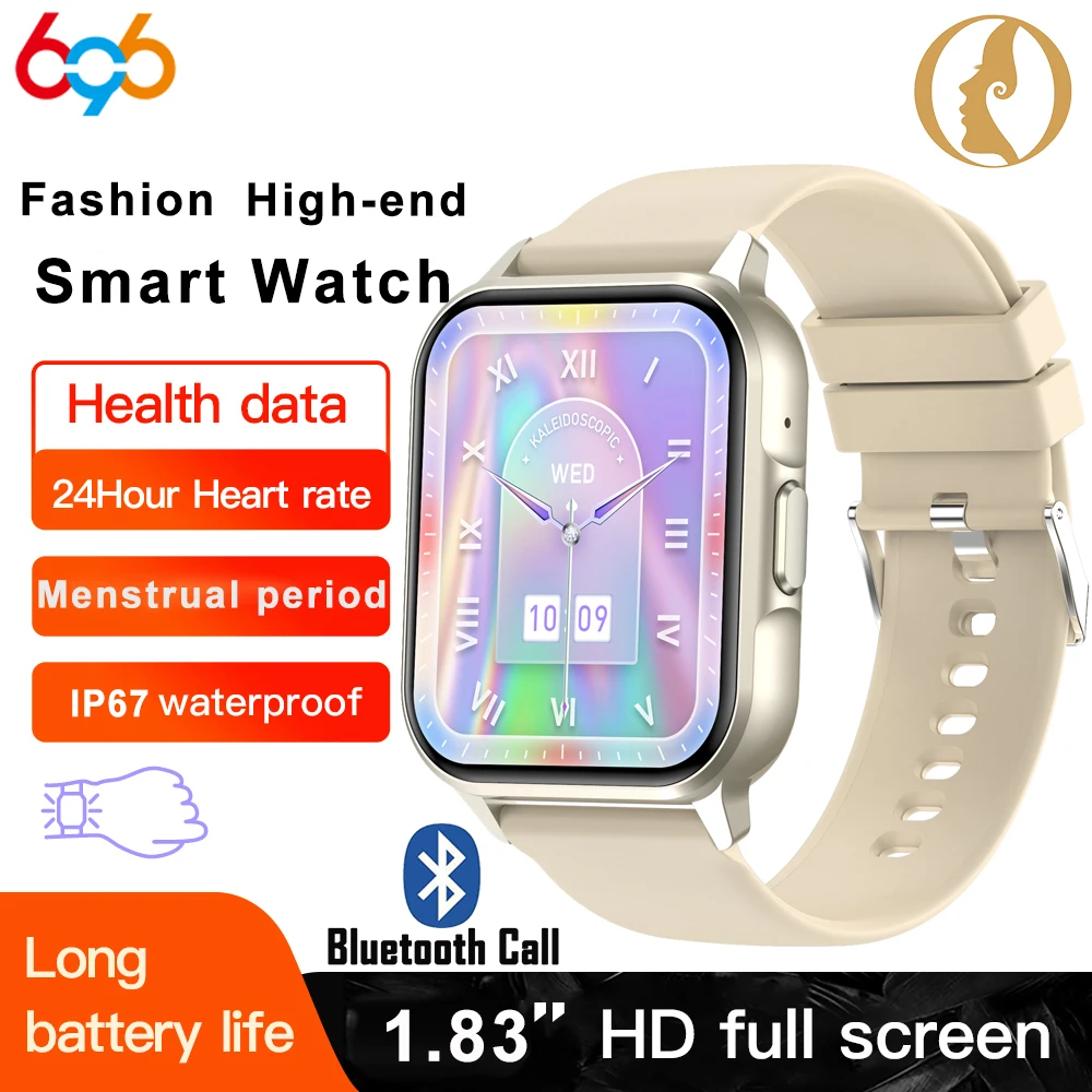 Women Smartwatch Blue Tooth Call Smart Watches For Girl Information Push Fitness Clock Sports Waterproof Sleep Health Monitoring