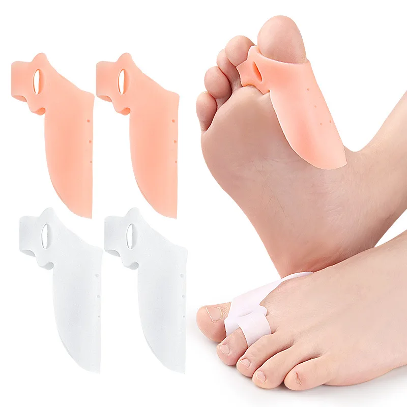 1/80Pairs Soft Silicone Fingers Pedicure Thumb Valgus Corrector Thumb Valgus Corrector Socks Toe Separator Spacers Orthopedic