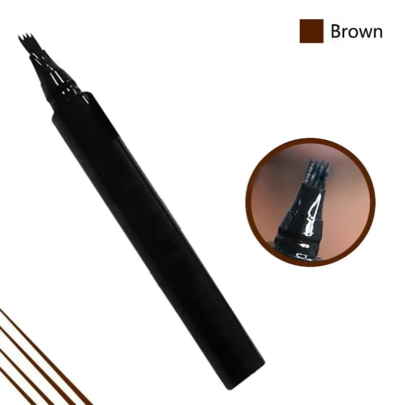3-Color Waterproof Beard Filling Pencil & Brush Set