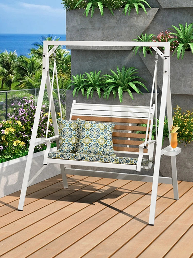 Garden swing Garden double rocking chair Aluminum alloy outdoor swing chair High Quality