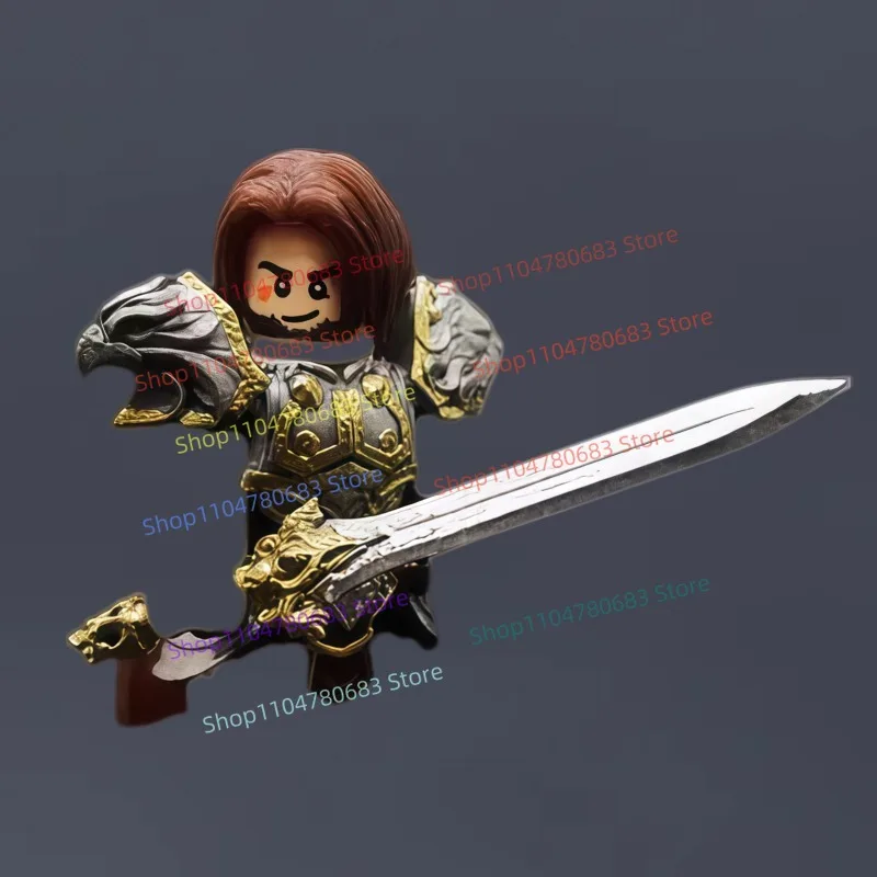 

Конструктор MOC: Мини-фигурка рыцаря с длинным мечом и белыми волосами, сборная модель, украшение, игрушка-персонаж из аниме/игры, подарок, коллекционная вещь