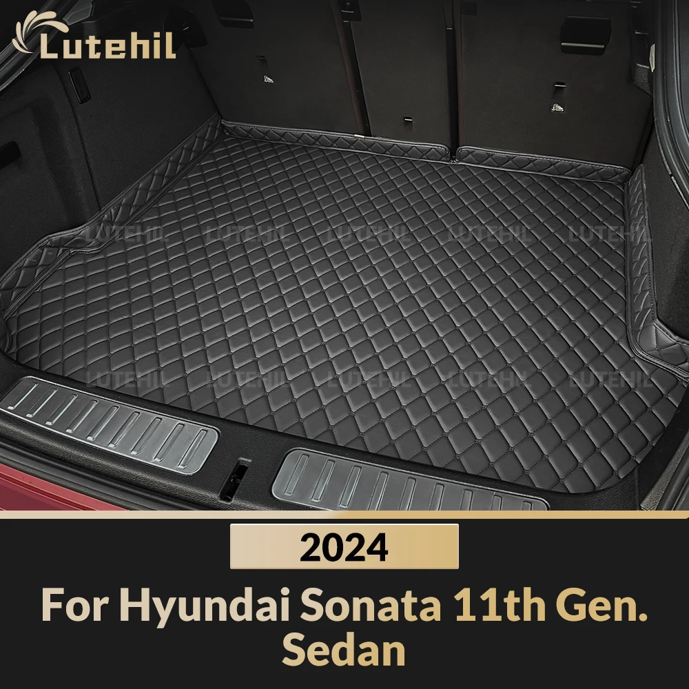 

Для Hyundai Sonata 11-го поколения, седан 2024 года, 3D-коврик в багажник, всепогодная защита салона, аксессуары