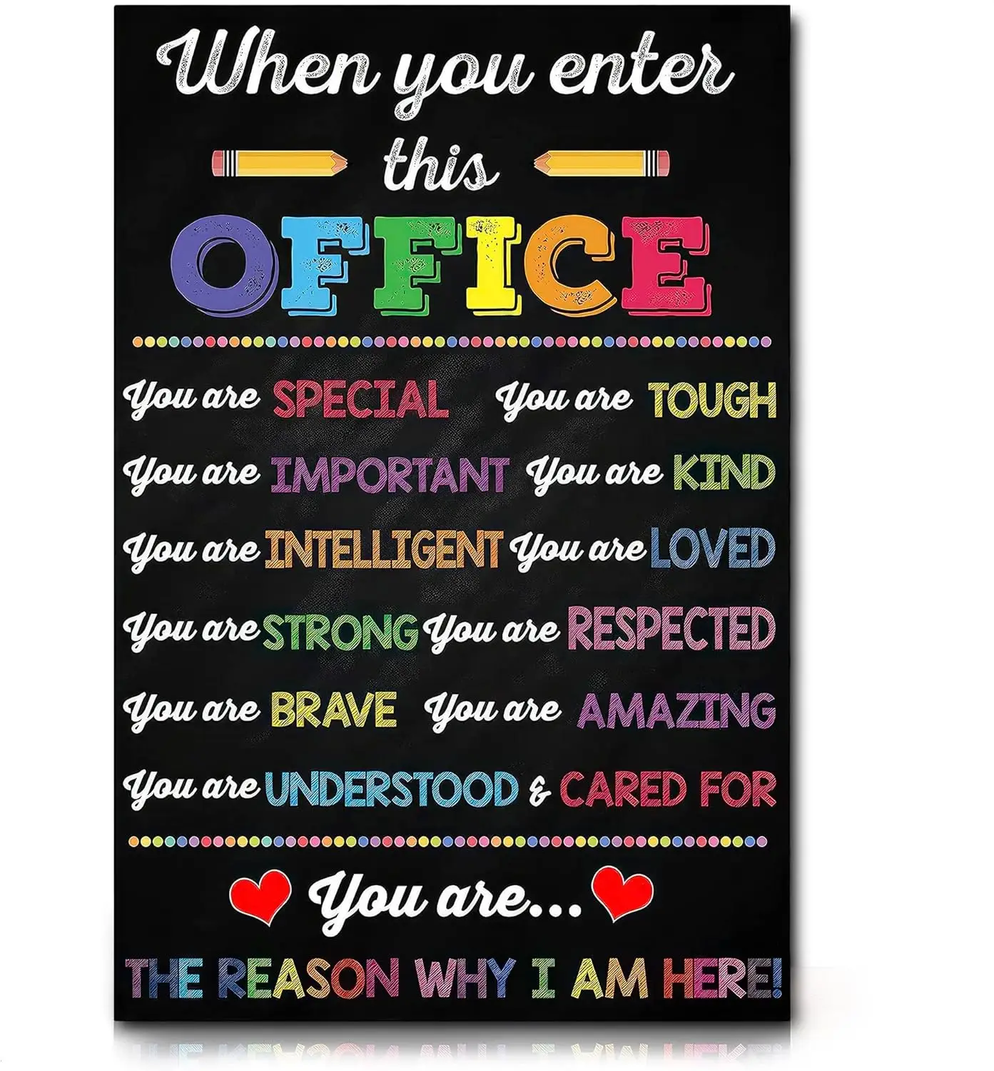 MALLONY Welcome Sign When You Enter This Office - School Counselor Therapist Office Supplies Encouragement Picture - Positive Qu