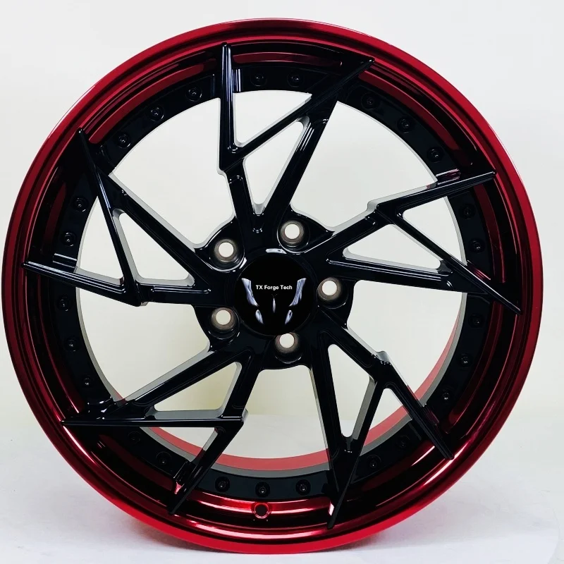 

Factory Direct Sale Custom Forged Two Piece Aluminium Wheel Hubs Rims Polish Polish Purple Red OEM ODM