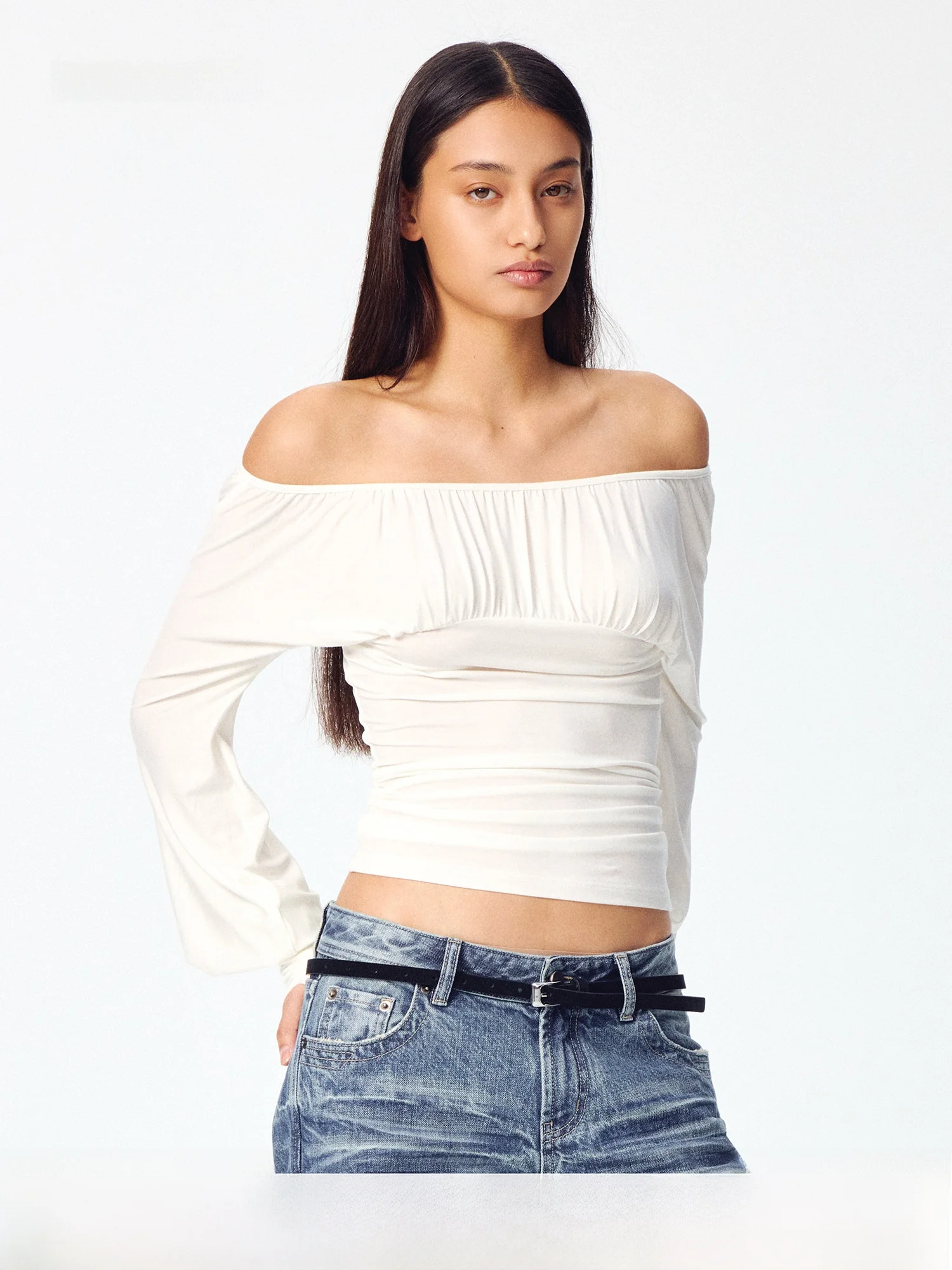 

Curri And Women's Modal Slim Fit T-irt Double Sided Wear Lantern Sve Casual Sle Chinese Production ort Length