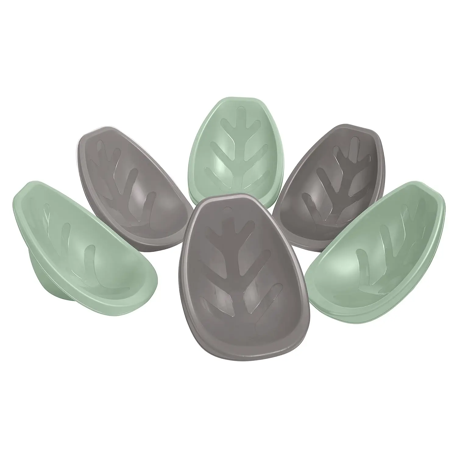 

6-Piece Kids Rocking Floor Seats, Sage Grey Color, Lightweight Portable Classroom Chairs for Children