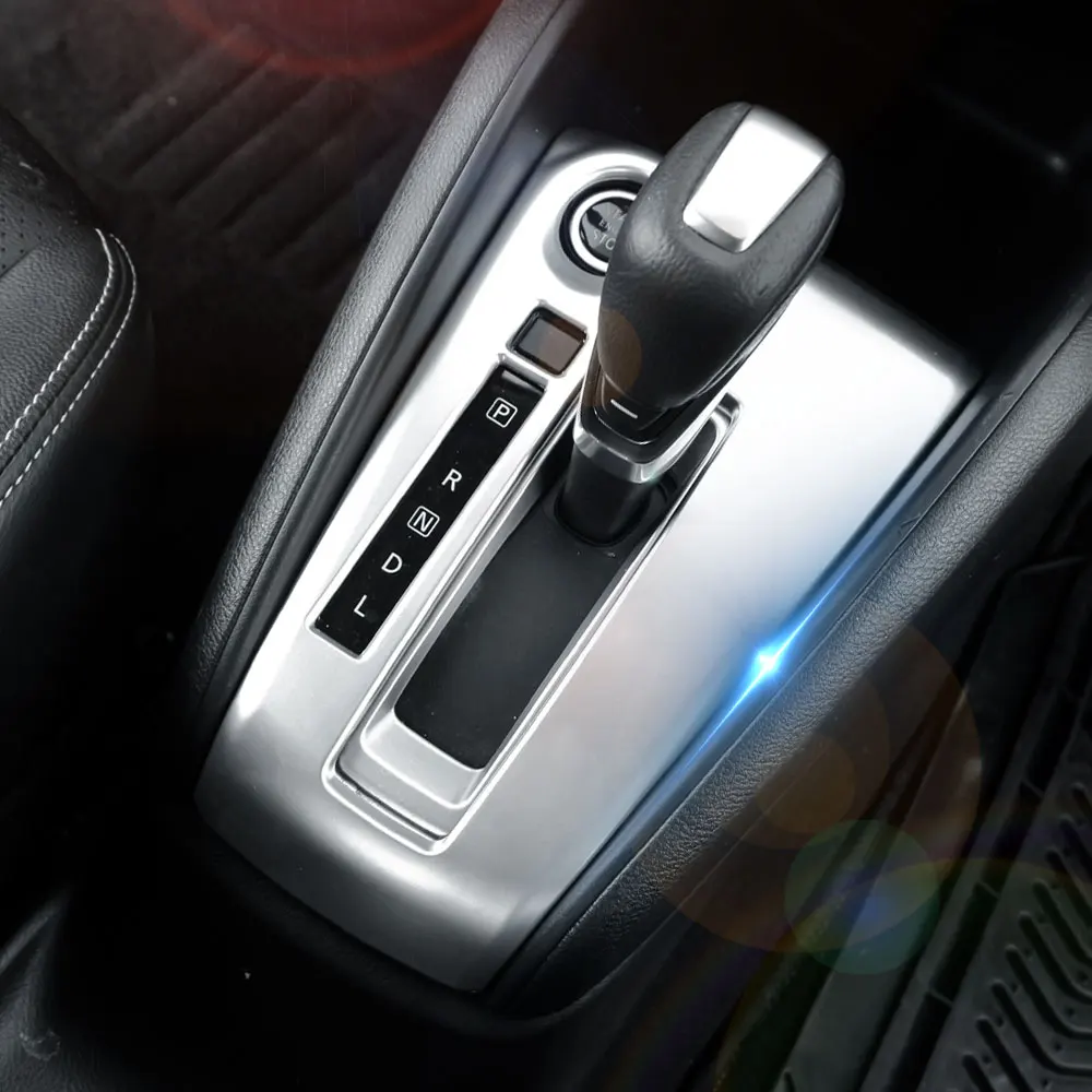 For Nissan Kicks 2017 2018 2019 2020 2021 2022 Gear Shift Panel Frame Sticker Cover ABS Modification Decoration Car Accessories