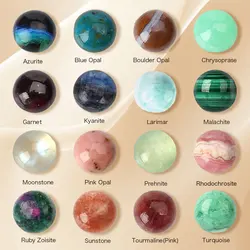 4/6/8/10mm 2PCS Natural Stone Round Flatback Cabochon High Quality Polished for Handmade Jewelry Gemstone DIY Marking,Customized