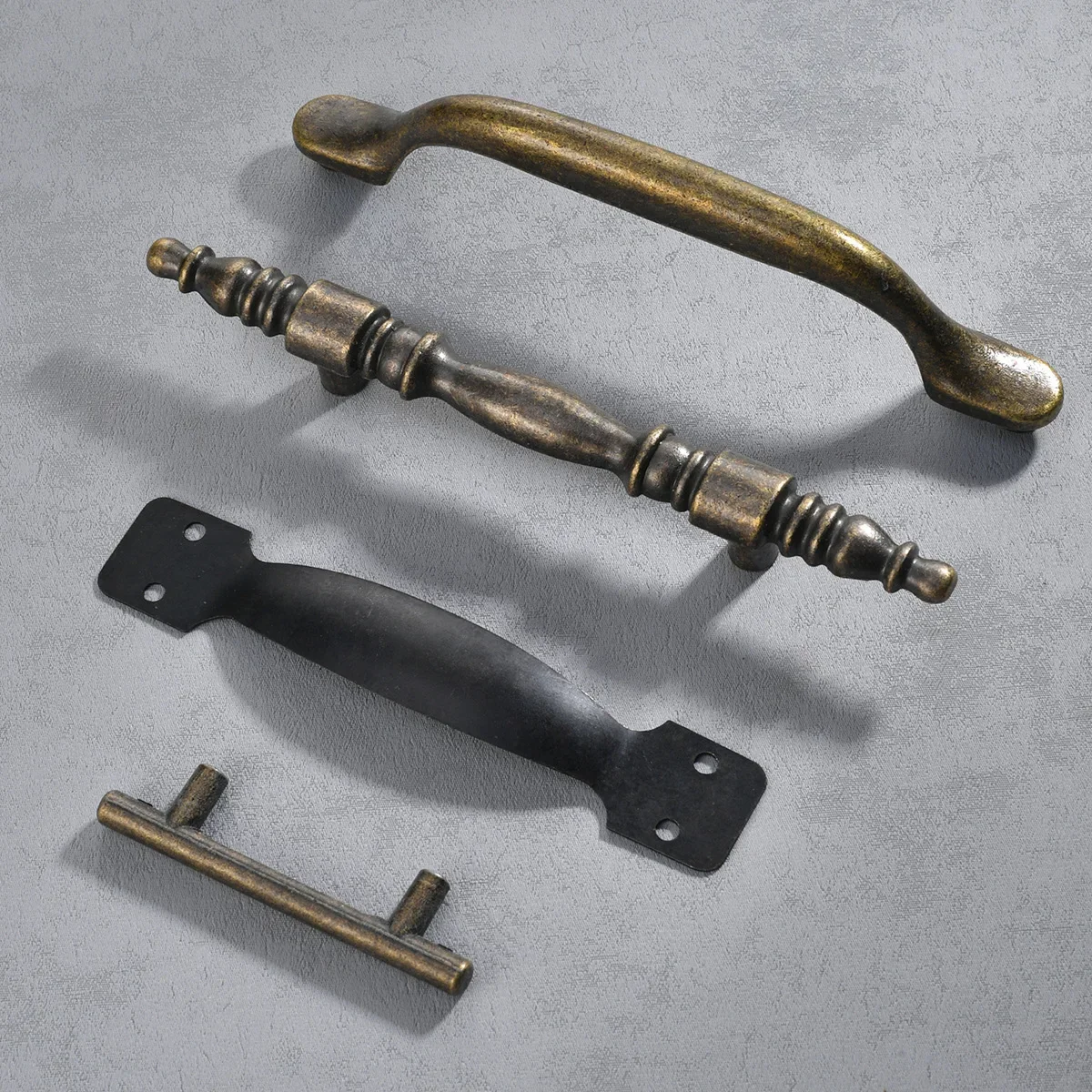 골동품 아연 합금 손잡이 서랍 캐비닛 옷장 캐비닛 문짝, 한 단어 청동 손잡이