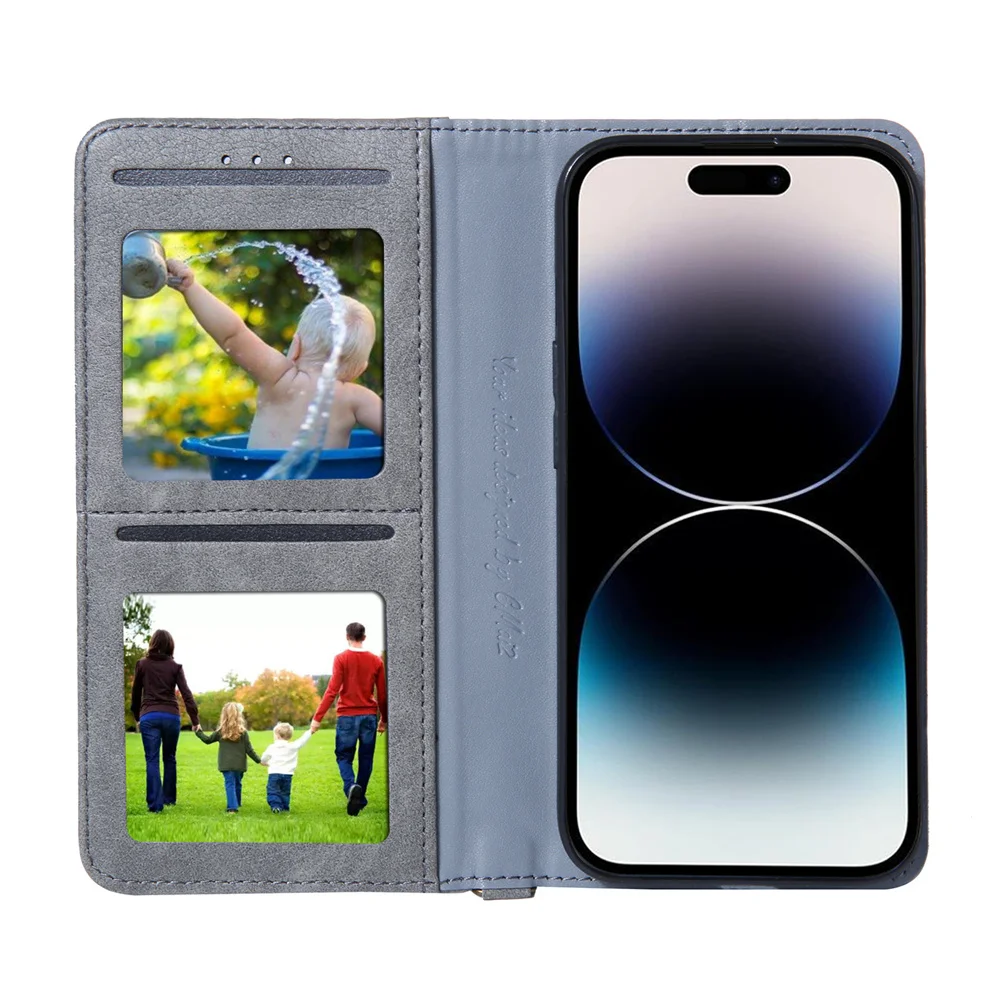 CMAI2 Luxury Card Pocket Business Leather Case for iPhone 15 15 Pro 15 Plus 15 Pro Shockproof Max Magnetic Flip Cover Funda Capa