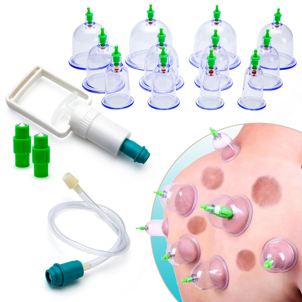 

6or12 Pieces Suction Cups Massage Vacuum Cupping Body Massager Chinese Cupping Therapy Cans Cupping Set Cans for Massage