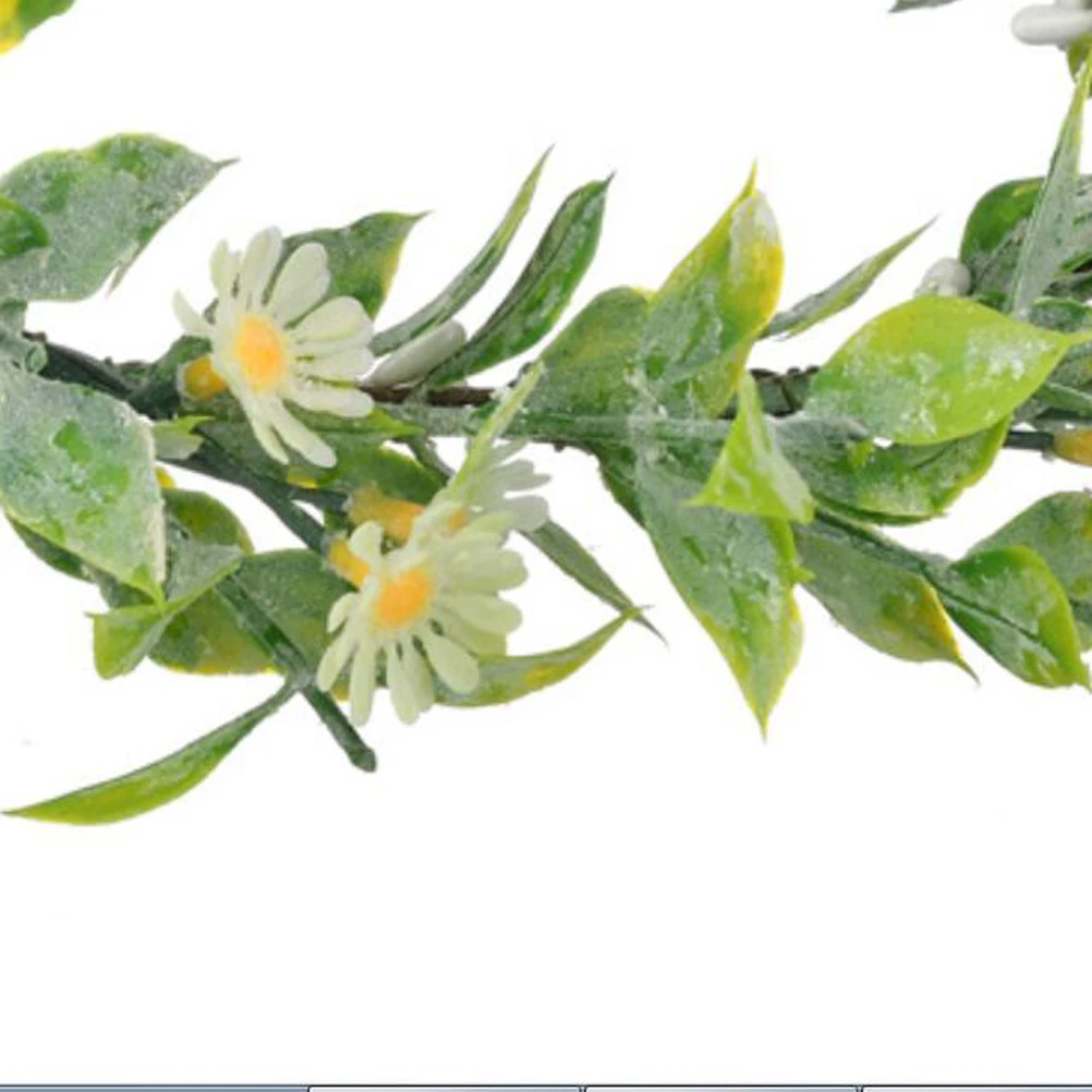 

Wreath Tiara Leaf Headwear Hair Hoop Women Headdress Flower Hairband Durable Cloth Rope Long Enough Performances Parties