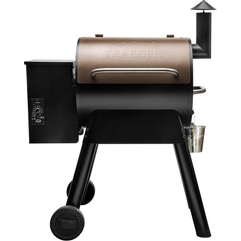 Traeger Grills Pro 22 Electric Wood Pellet Grill and Smoker, Bronze, 572 Square Inches Cook Area, Meat Probe, 6 in 1 BBQ Grill