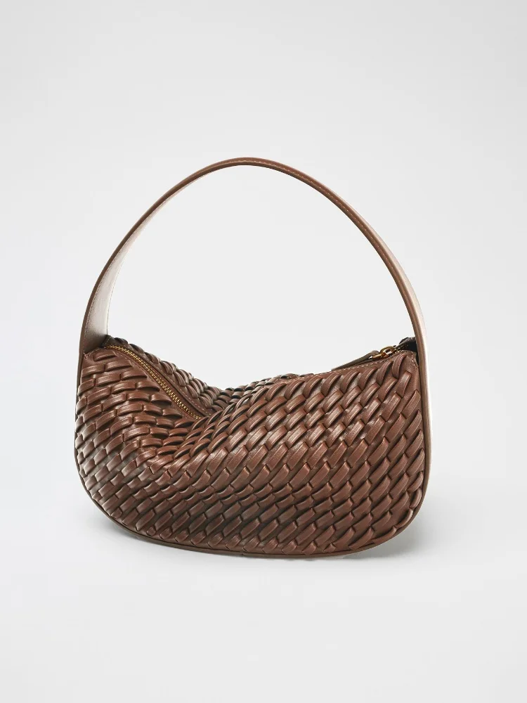 New Fashionable Woven Pattern Women's Handbag High Texture Large Capaci Dumpling Bag Versatile Tote Bags Lady Work Underarm Bags