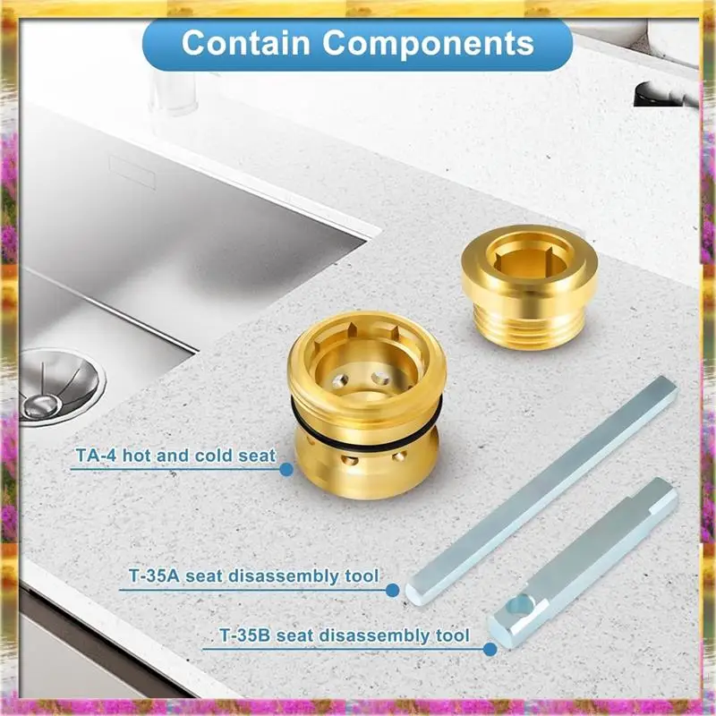 TA-4 Valve Base& T-35 A/B Tool, Professional Valve Seat Removal Kit For Symmons Hot/Cold Valve Rebuild Kit【AB07 Price 】