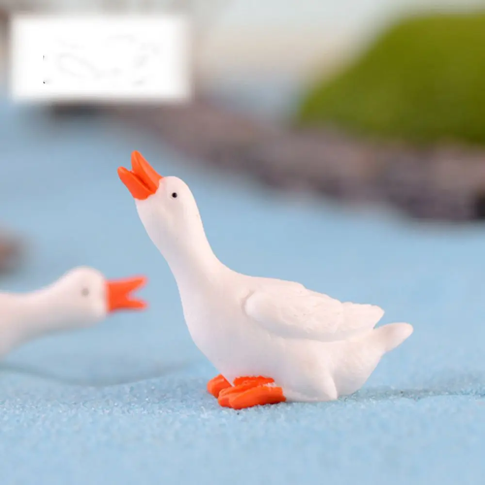 

DIY Resin Parent-child Gift Home Decoration Fairy Garden Accessories Goose Figurine Desk Pot Craft Miniatures Bonsai Ornament