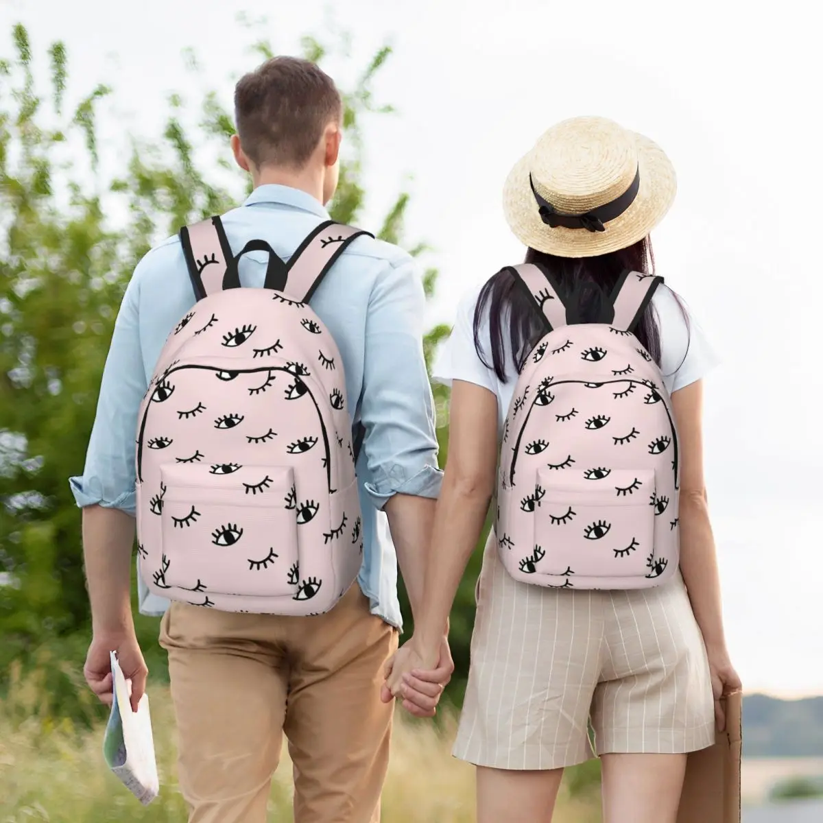 Mochila para crianças pré-escolares, Bookbag para pré-escolar, estudante de jardim de infância olhos abertos e fechados, mochila para menino e menina