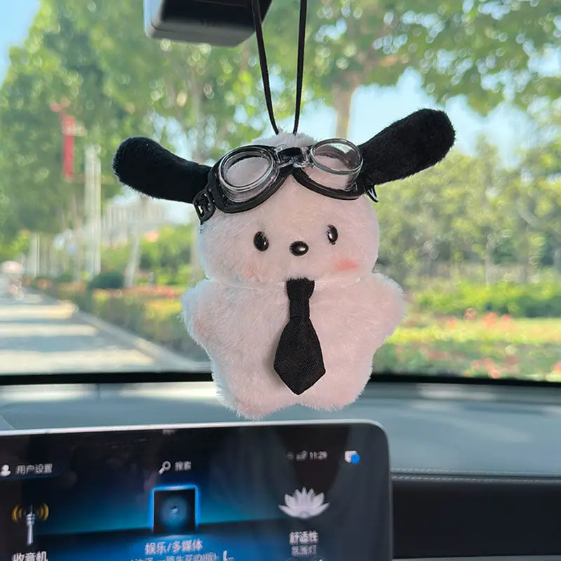 LLavero de peluche Kawaii de Pochacco para coche, colgante de felpa de Sanrio, bolsa de dibujos animados, regalos de navidad