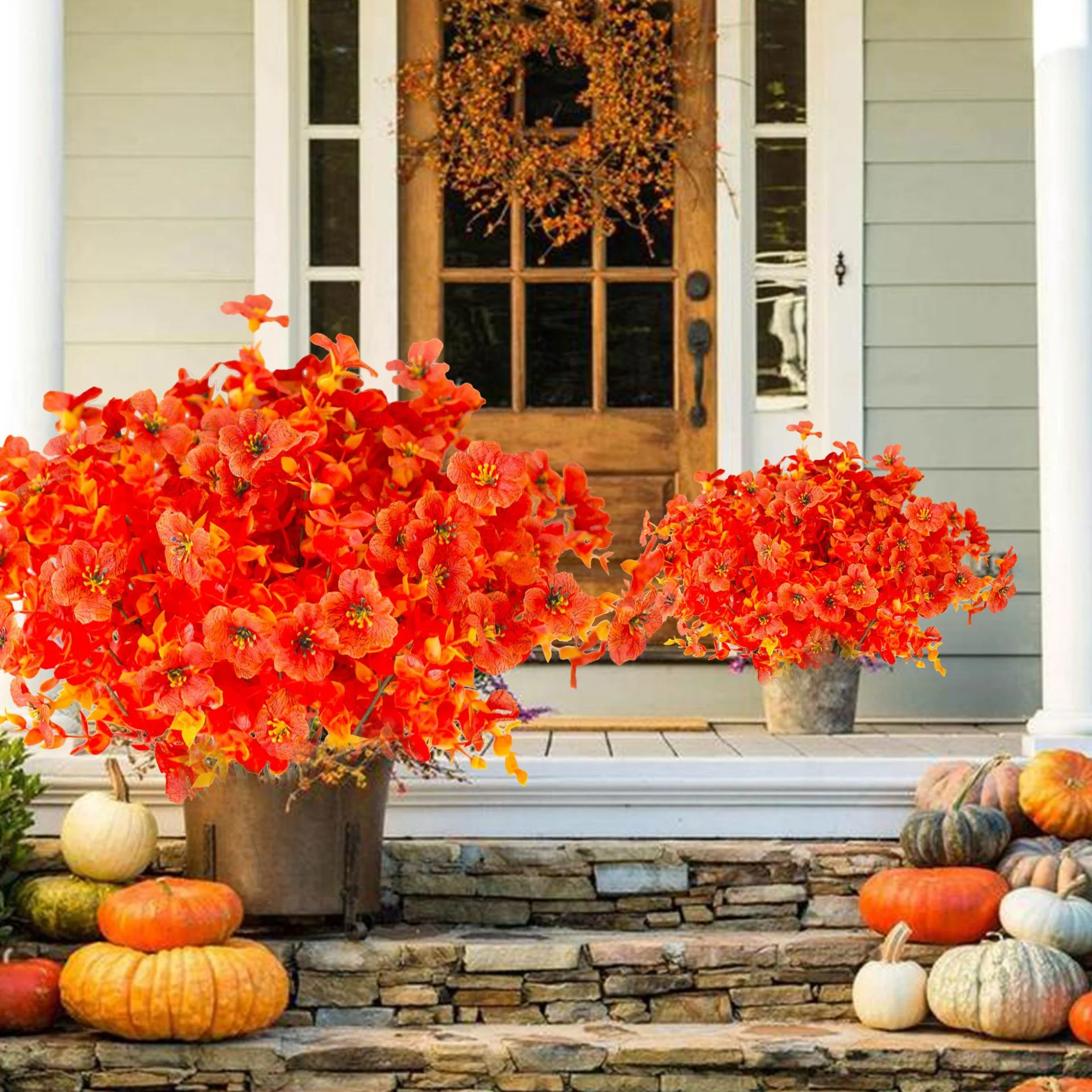 باقة زهور صناعية من الأوكالبتوس البنفسجي ذات 7 رؤوس - تحت عنوان الخريف للحفلات والمهرجانات وديكور المنزل #3