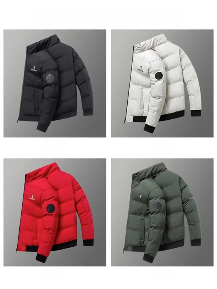 TUCANO الشتاء Thiened الوقوف طوق أسفل القطن Jaet الرجال ملابس خارجية دافئة Faion الحضرية Sle الوقوف صالح ألياف البوليستر