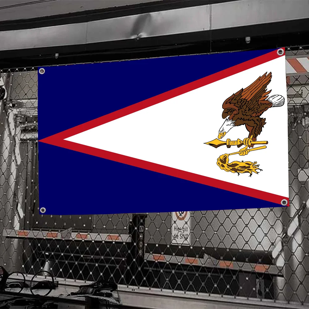 1 Stück amerikanische Samoa-Flagge, Flaggen und Banner, Vier-Loch-Flagge, Polyester, Outdoor-Dekoration, Raumästhetik