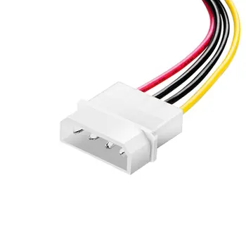 Napájecí kabel IDE Molex 4 pin na 2 x SATA, sériový ATA Y rozbočovač, adaptér pro pevný disk, dvojitý prodlužovací kabel 8 nejlepší prodej adaptér ATA na SATA - №8