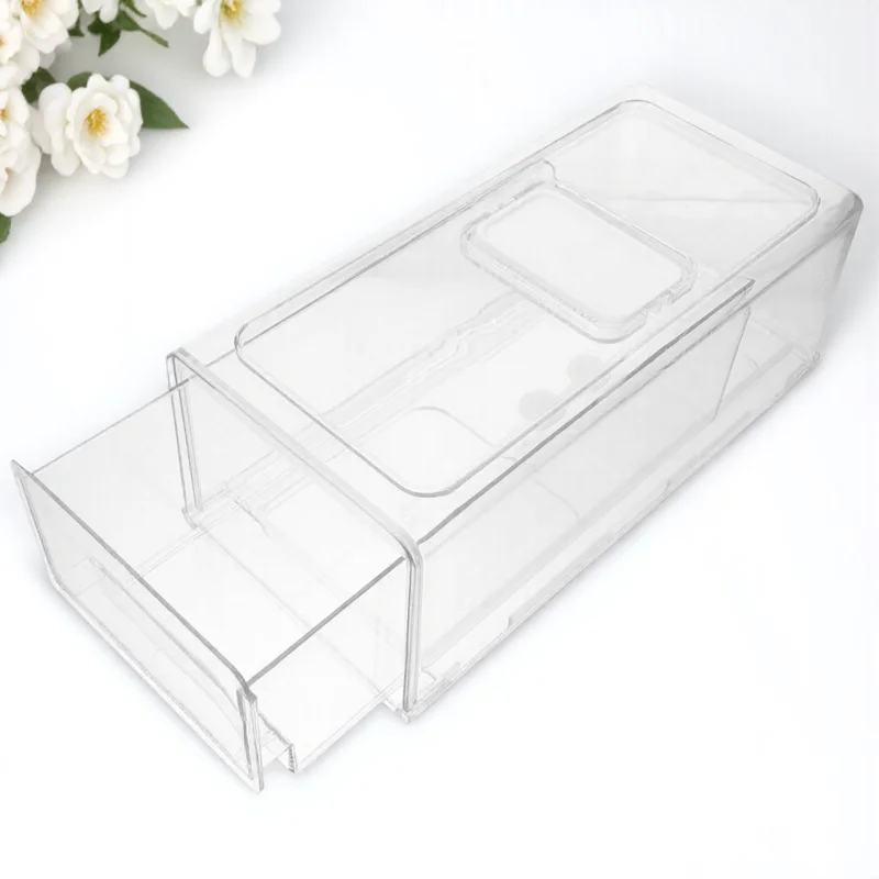 

Stackable Drawer Type Refrigerator Case Plastic Fridge Storage Box Freezer Fruit Storage Container Home Use Organizing Box