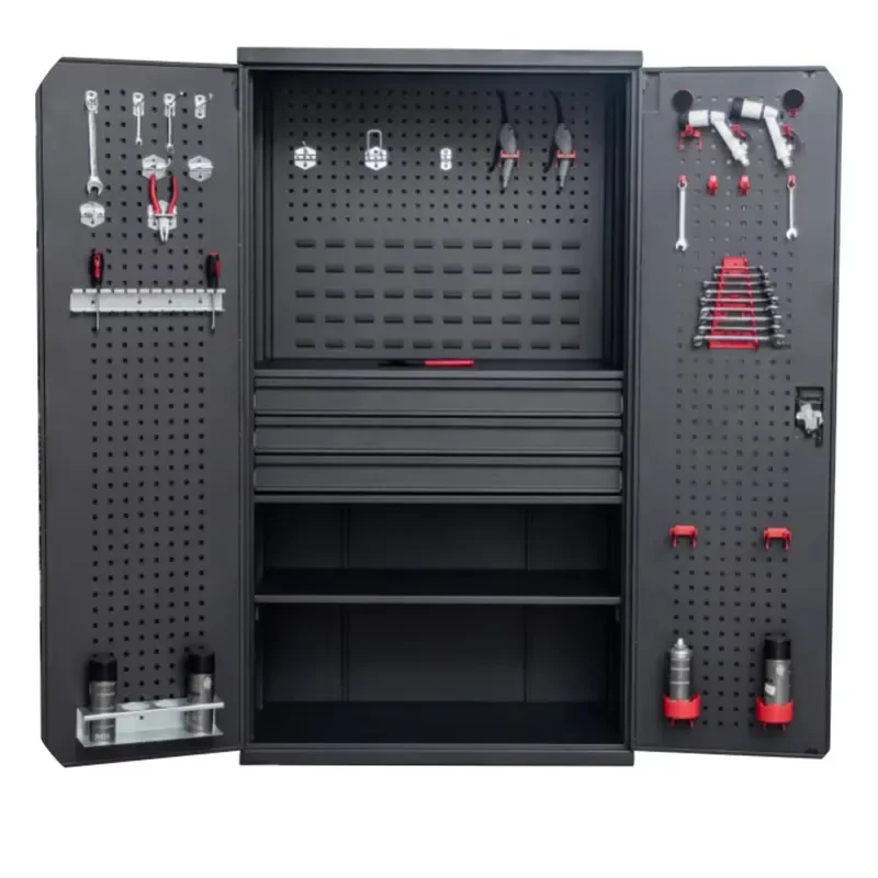 

Heavy Tool Cabinet, Garage Cabinet with Double Door Metal Tool Storage, with Workshop Hanger