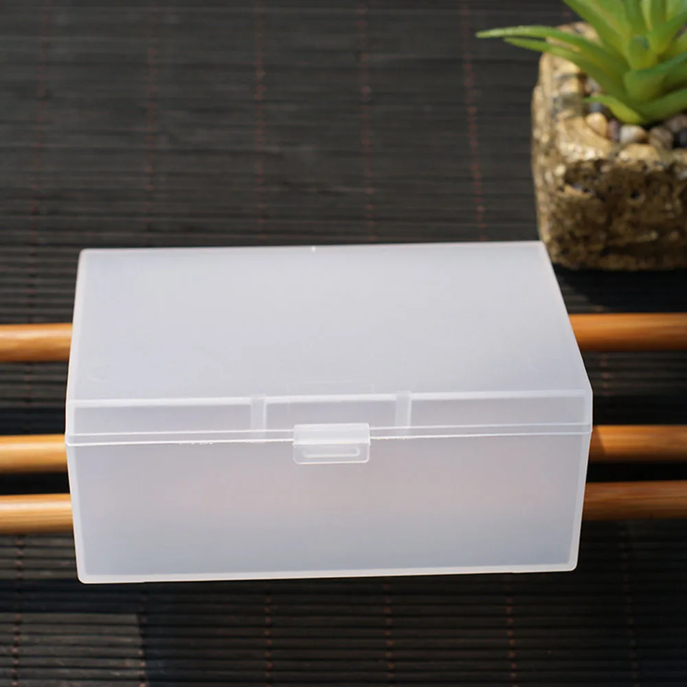 1pcs Storage Box Transparent Rectangular Frosted Storage Case Semi  Storage Box Packing Tablet PP Strong Multifunctional Large