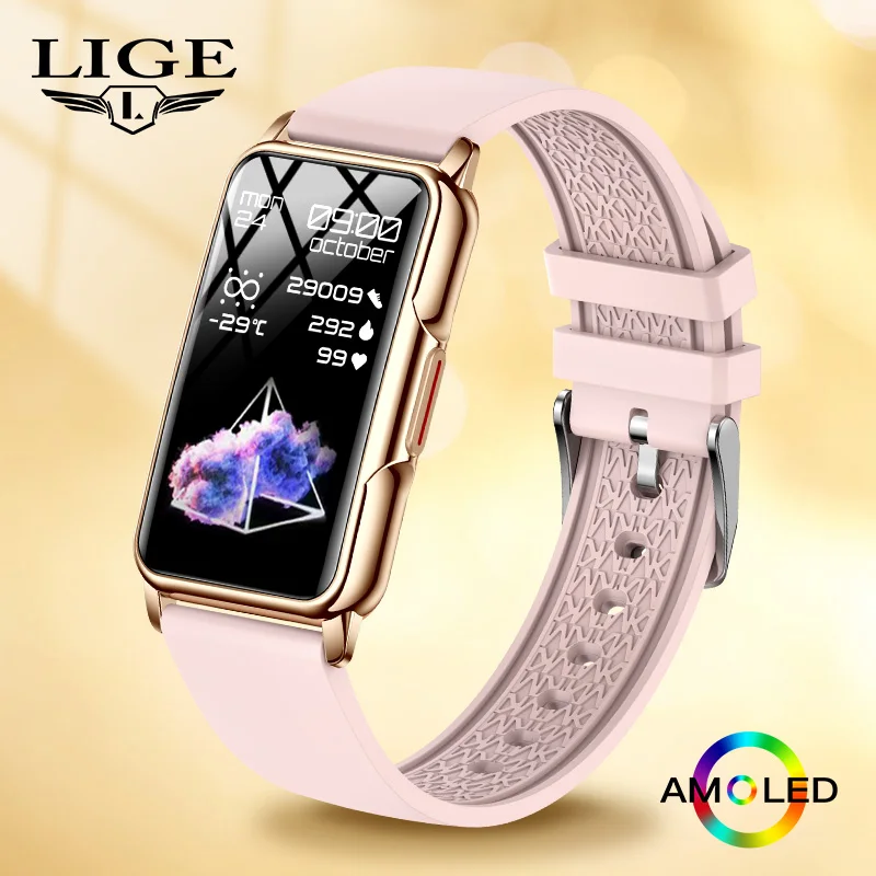 LIGE Pedometro Chiamata Bluetooth Smart Watch Musica Fitness Bracciale sportivo Ossigeno nel sangue Monitor del sonno Smartwatch da 1,47 pollici Lady