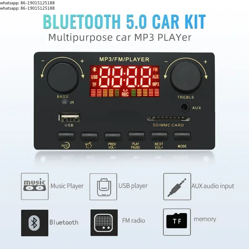 Bluetooth Amplifier 80W+2x40W Hifi Stereo Subwoofer Amplifier Audio 2.1 Amp Lossless Decoder Music Mp3 Decoding Module