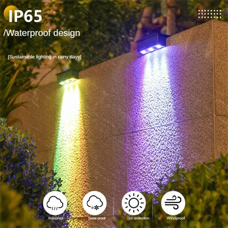 Solar Outdoor Wall Lamp Easy Installation High Quality Ambient Lighting Decorative Lamp Multi-functional Design Low Maintenance