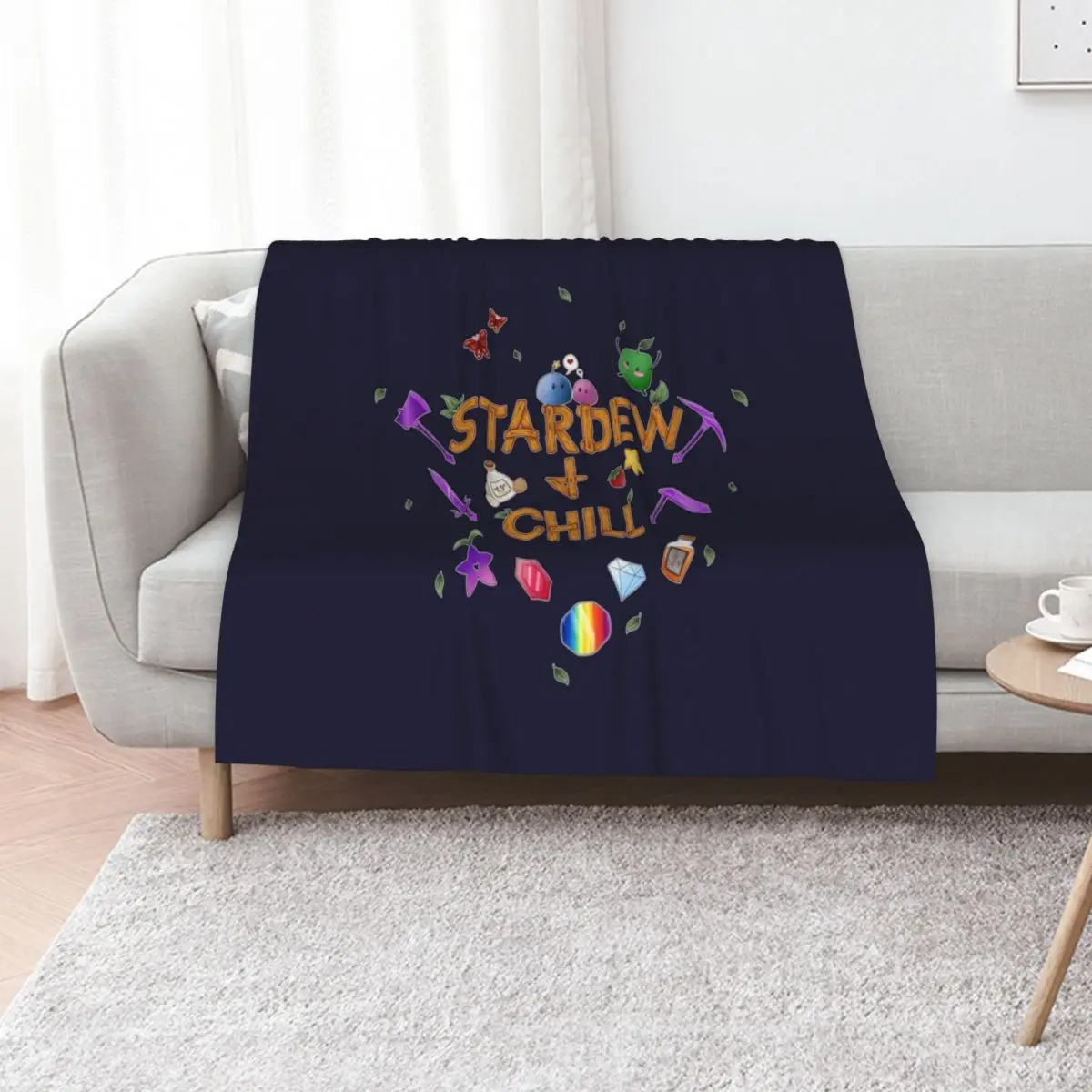 

Stardew and Chill Throw Blanket Soft Breathable Blanket for Night Sleeping