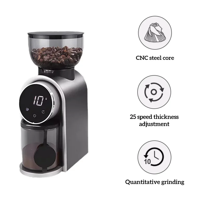 2024 New Bean Grinder Commercial Bean Grinder Coffee Bean Grinder Hand Punch Italian Mill Thickness Can Be Adjusted