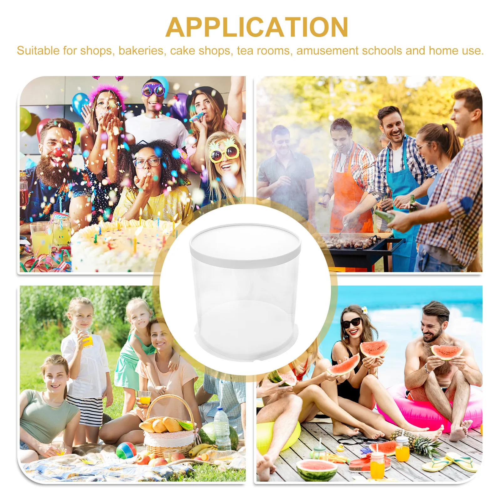 1Pcs Cake Box Round Transparen - đánh giá và giá Food Storage Box Plastic
