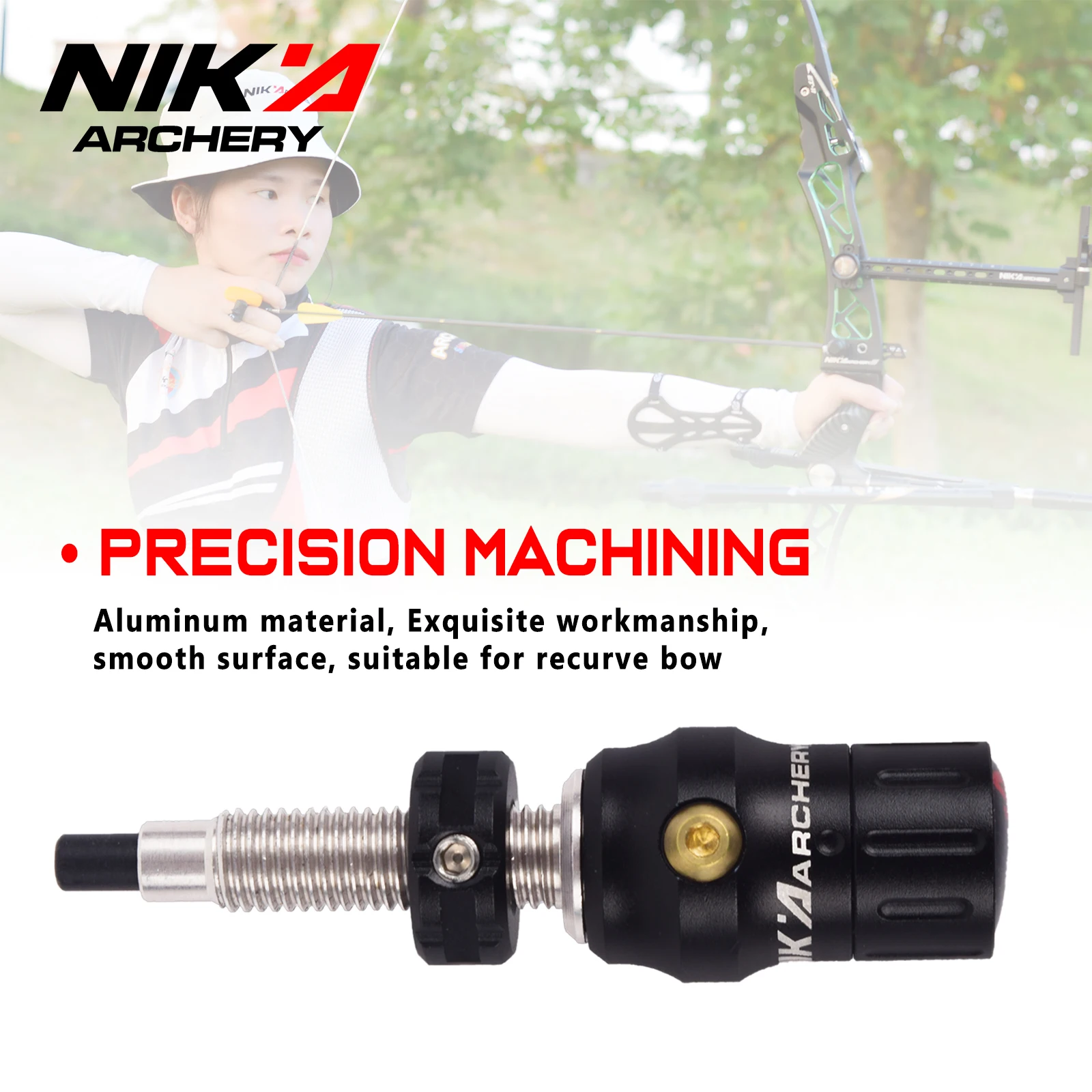 1 PC aluminium NIKA XT flèche piston pour tir à l'arc arc classique tir bouton de pression à visser