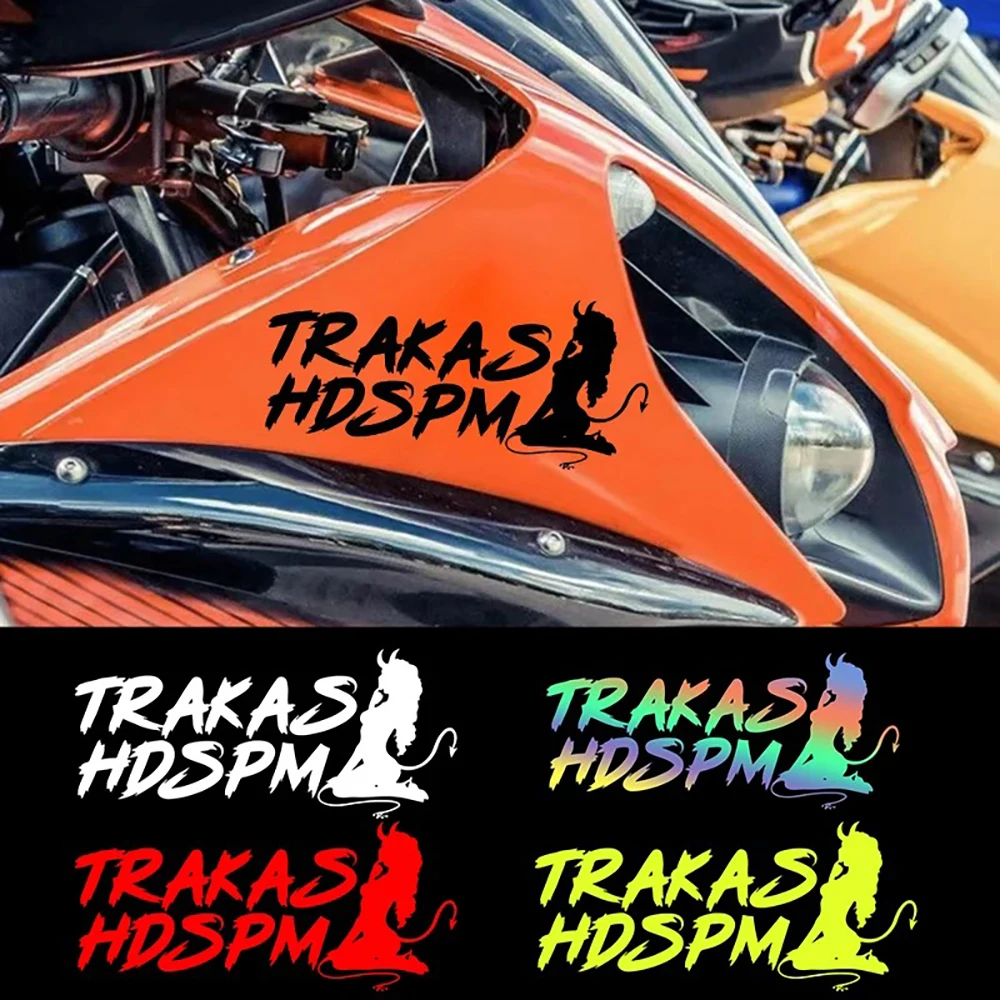 

1PC TRAKAS HDSPM Funny Motorcycle Stickers Waterproof Motorbike Front Fairing Fuel Tank DIY Car Window Body Durable Vinyl Decals