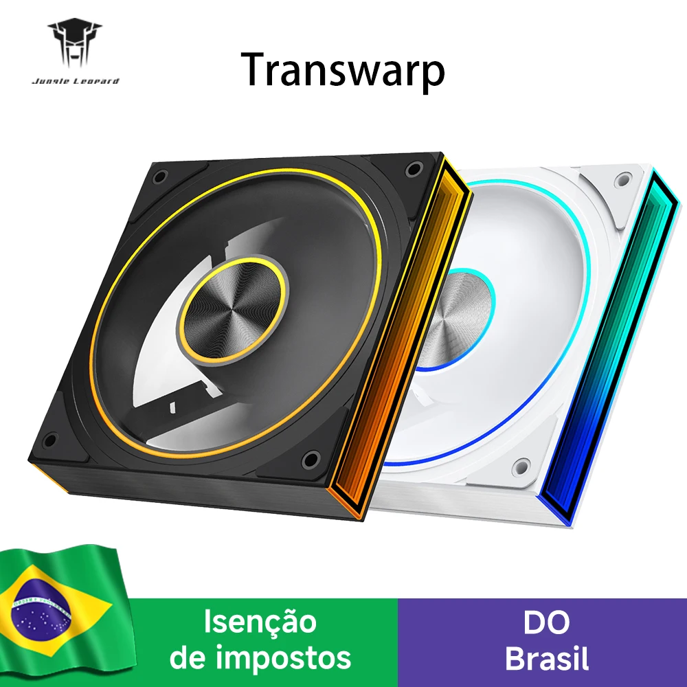 4x Ventoinha Jungle Leopard Transwarp ARGB 120mm/140mm 5V 3PIN com ARGB
