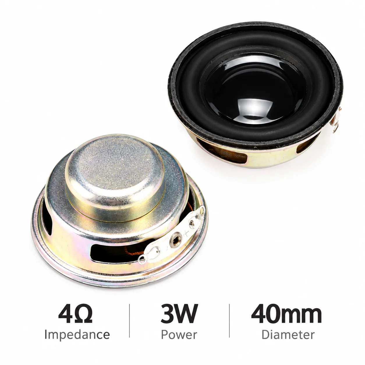 High-quality speaker 3W 4R (3 watts 4 ohms) speaker - specially designed for mini amplifiers - rubber edge