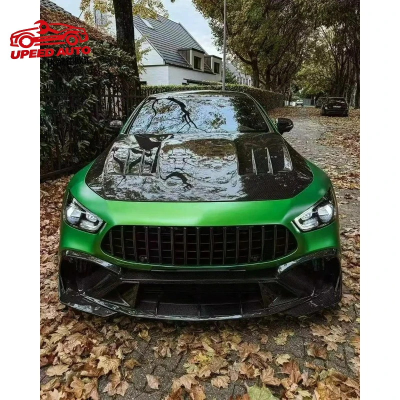 Suitable for Gloss Benz GT63S X290 LD Style Carbon Fiber Front Lip Skirt Rear Diffuser Spoiler Hood Body Kit Auto Parts