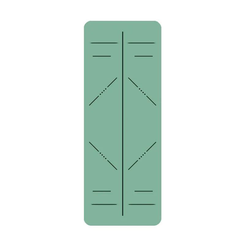 

Зеленый коврик для йоги из искусственной кожи с принтом 1/4 и нескользящим покрытием Коврик для пилатеса из натурального каучука с логотипом Тренажеры