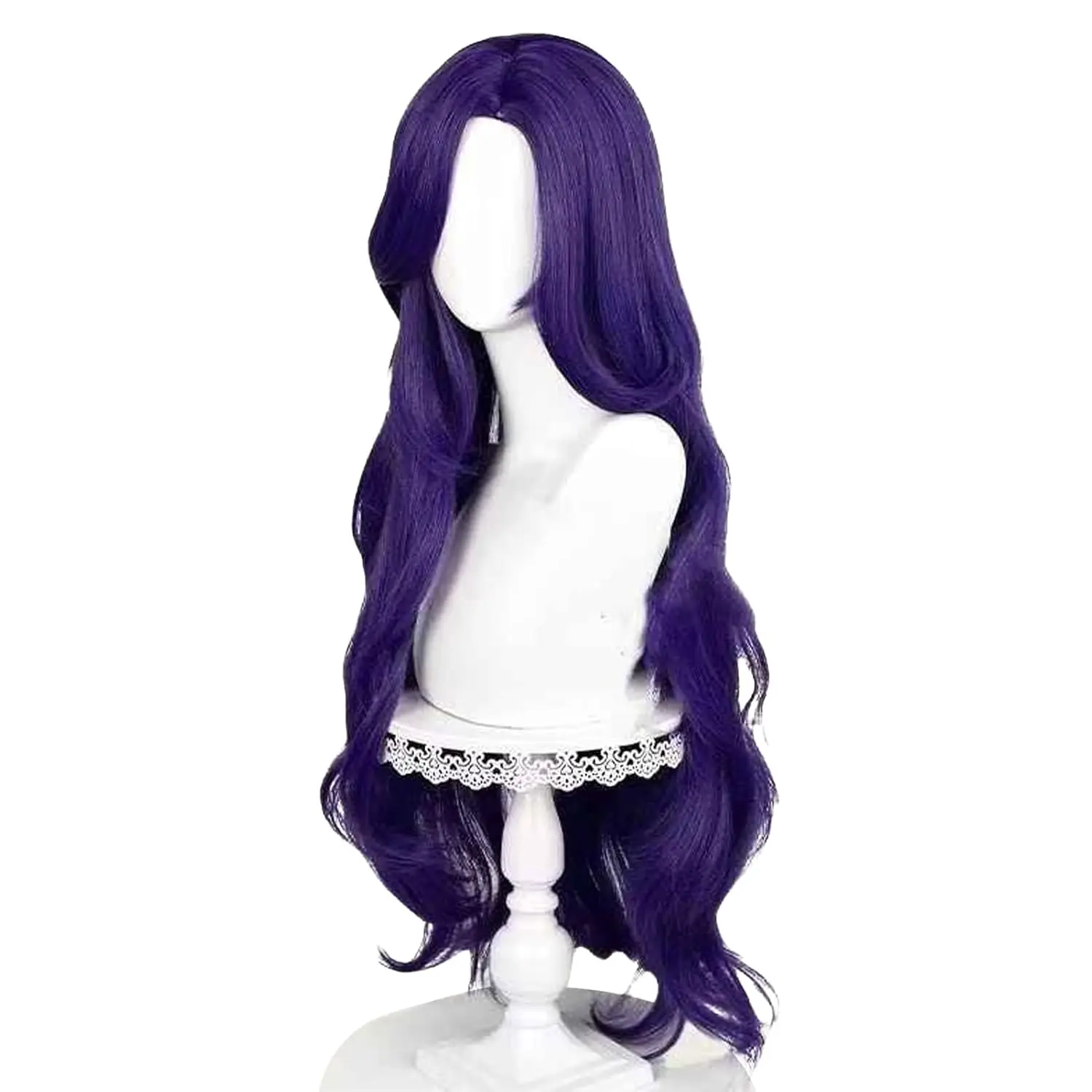 Rarity Cosplay Wig Rarity Wig Long Dark Purple Curly Wigs Heat Resistant Synthetic Hair Halloween party image 3