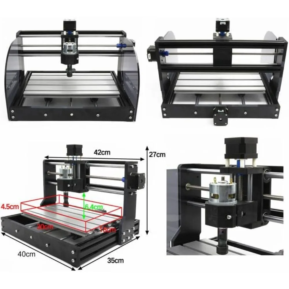 3 แกนเดสก์ท็อป DIY Mini ไม้ Router ชุดแกะสลักไม้ PCB PVC Milling แกะสลักเครื่อง GRBL ควบคุม ER11