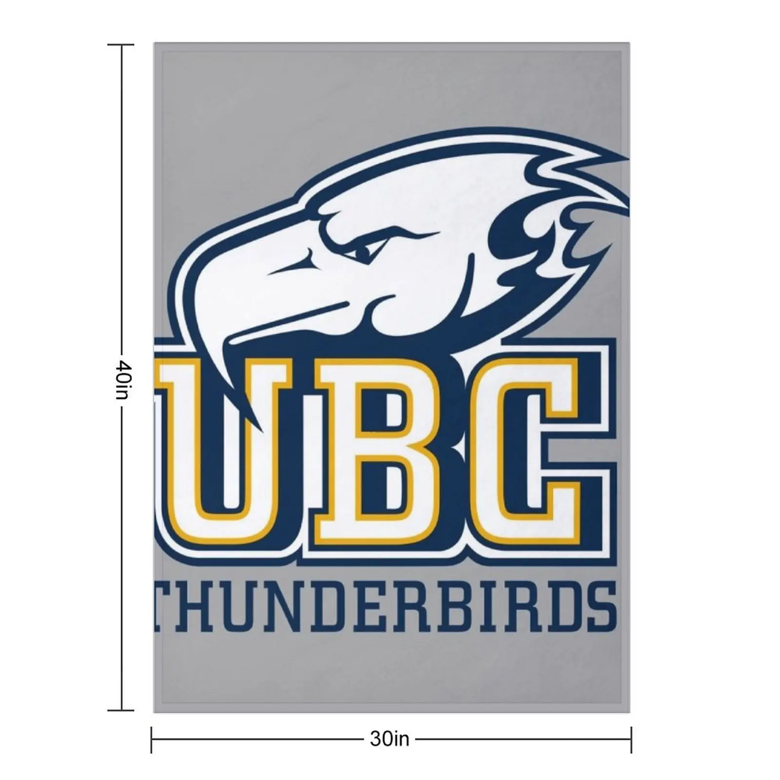 UBC (Thunderbirds) Logo3 رمي بطانية كبيرة جدا رمي الحرارية الأربعاء أريكة لحاف البطانيات