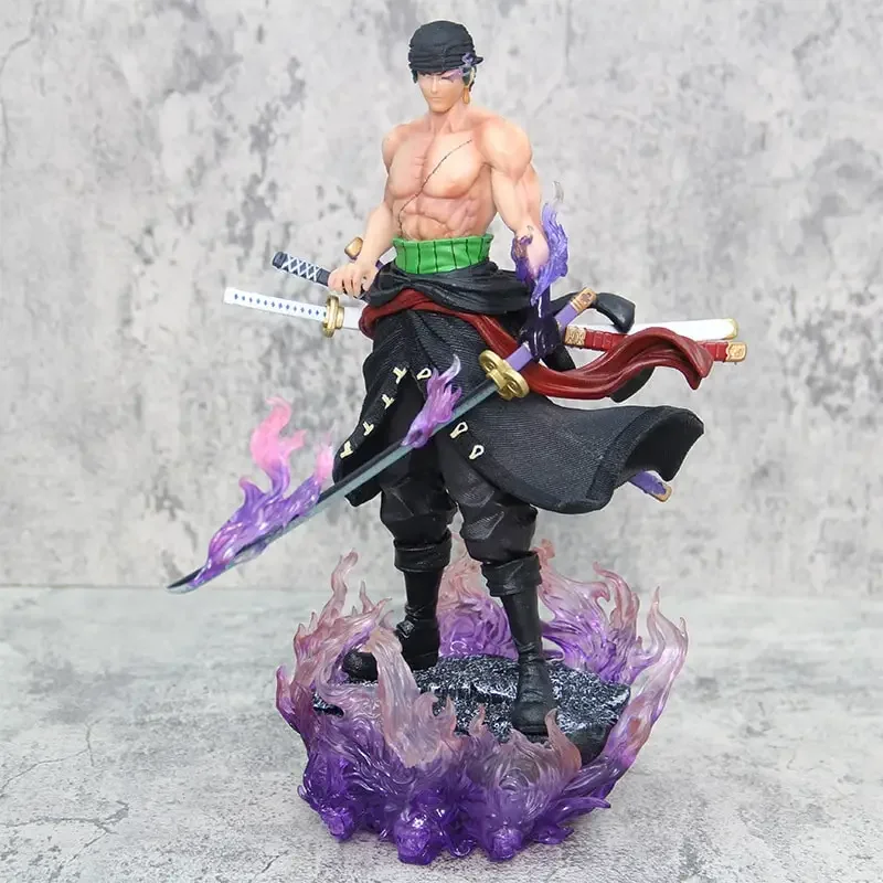 

32cm Anime One Piece Roronoa Zoro Figure GK Yama One Knives Flow Manga Statue Pvc Action Figurine Collectible Model Toy Gift