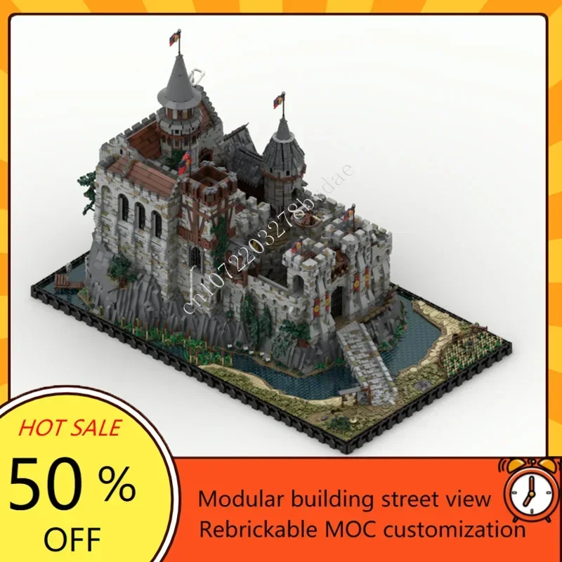 

210909 шт. MOC средневековый замок на заказ модель головоломки средневековый замок техническая DIY образовательная сборная игрушка для детей праздничный подарок