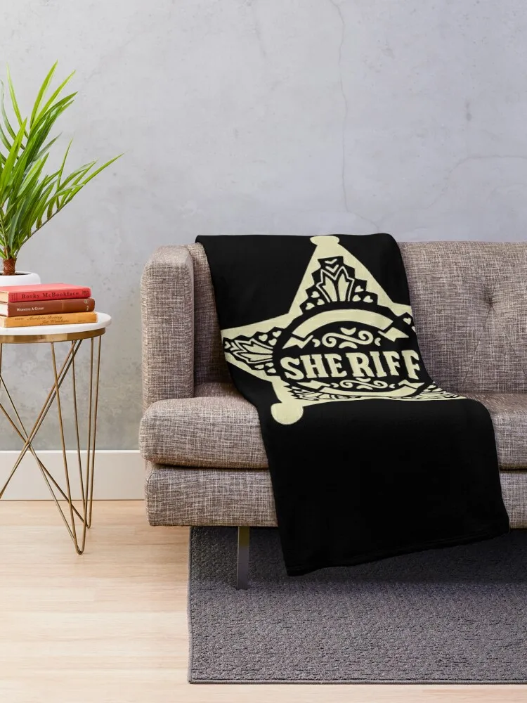 Sheriff Star, Carnival, Deputy, County, Police, Wild West Throw Blanket Furrys for winter Blankets