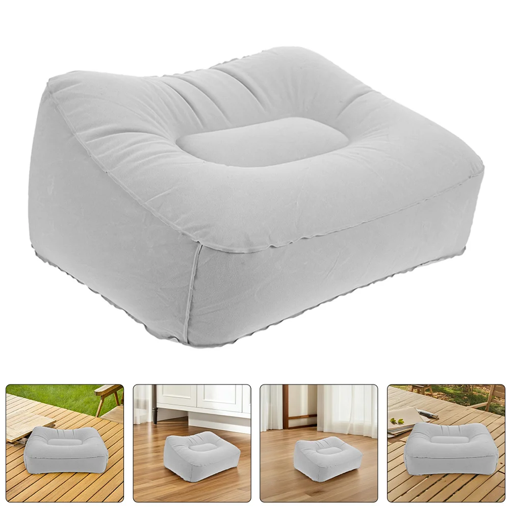 

2pcs Inflatable Foot Rest Cushion Travel Plane Outdoor Lightweight Portable Anti-Slip Leg Support Pillow Comfortable Airplane