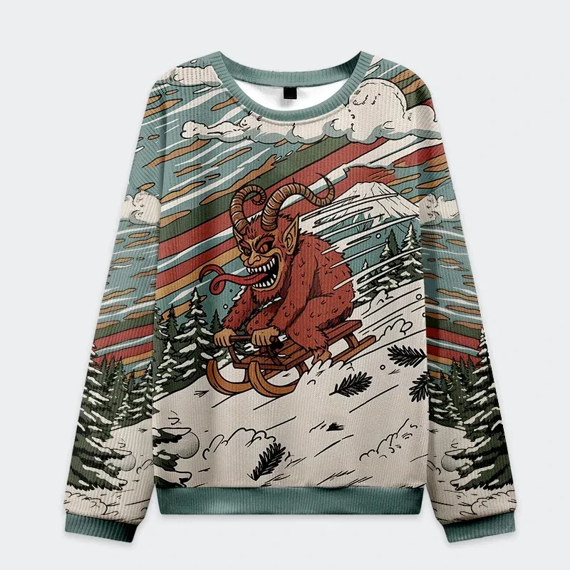 2026 Still Naughty But Festive Crow Christmas Sweatshirt Gothic Funny Ugly Xmas Pullover Unisex Kids Adult Holiday 3D Print Top